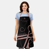 Tablier Logo rose-noir personnalisé Outils à cheveux de de (Porté)