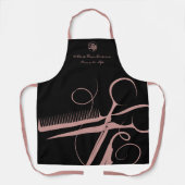 Tablier Logo rose-noir personnalisé Outils à cheveux de de (Recto)