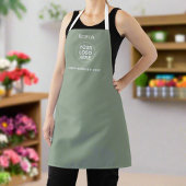 Tablier Logo Sage Green L Promotionnels Uniforme