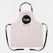 Tablier Logo Simple Avec Entreprise Rose Vierge (Recto)
