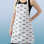 Tablier Logo simple promotionnel Motif d'entreprise<br><div class="desc">Un logo simple pour favoriser la fidélité de la marque et promouvoir votre petite entreprise. Remplacez le logo par le vôtre et modifiez la couleur arrière - plan dans l'outil de conception pour customiser.</div>