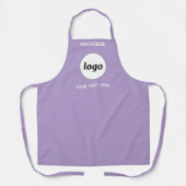 Tablier Logo Simple Texte Entreprise Marque Pastel Lilac (Recto)
