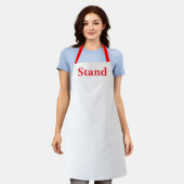 Tablier Logo Stand Blanc Cuisine Craft Chef (Porté)