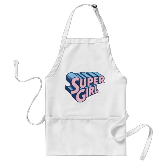 Tablier Logo Supergirl rose et bleu (Devant)