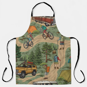 Tablier Loisirs en plein air motif vintage sans faille ave