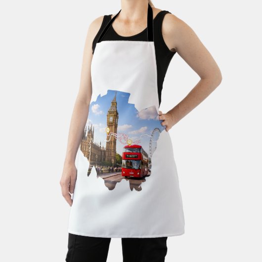 Tablier London 26.2 Marathoner Course Map Apron (Insitu)