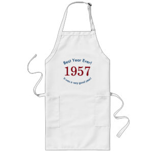 Tablier Long 1957 ♥ Meilleure Année Jamais ! Cadeau de 60e Anni