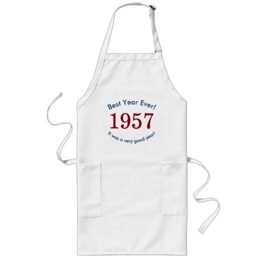 Tablier Long 1957 ♥ Meilleure Année Jamais ! Cadeau de 60e Anni (Devant)