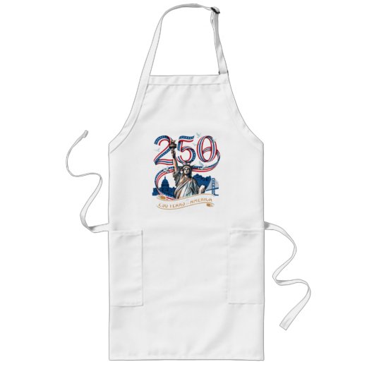 Tablier Long 250 Ans Anniversaire Amérique 1776 2026 (Devant)