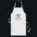 Tablier Long 50 And Fabulous Themed 50th Birthday Party Apron<br><div class="desc">This simple 50th and fabulous themed birthday party apron is a big thing for people celebrating their special birthdays. It has hand-lettered typography font designs that have colors of purple, pink and black plus a white background which will be a perfect match for your choice of an apron and other...</div>