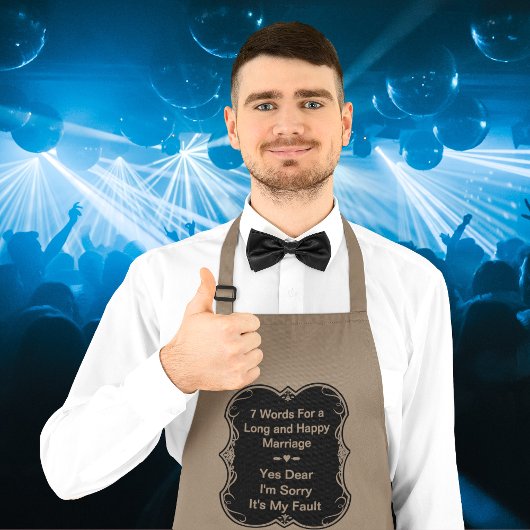 Tablier Long 7 Words for a Long and Happy Marriage