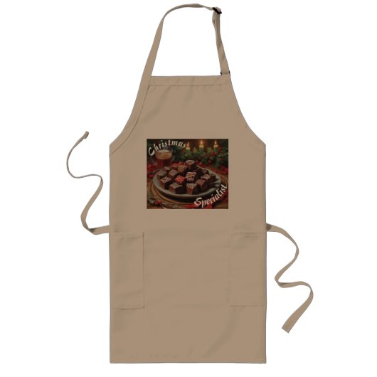 Tablier Long AI Christmas Specialist Holiday Candy Apron (Devant)