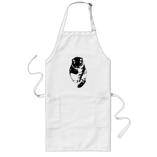 Tablier Long Aide de cuisine ronronnement (Devant)