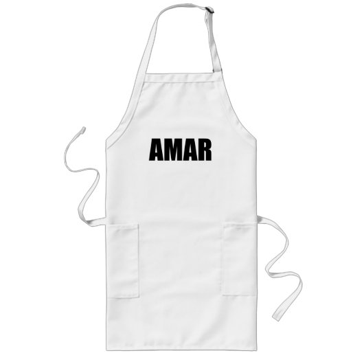 Tablier Long Amar amour en espagnol (Devant)