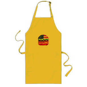 Tablier Long America Burger (Peinture Blanche No. 1)