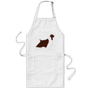 Tablier Long Anglais Springer Spaniel l.iver blanc tan silo