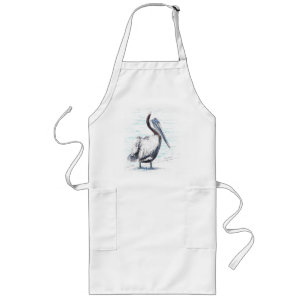 Tablier Long Animaux de faune d'oiseaux de pélican