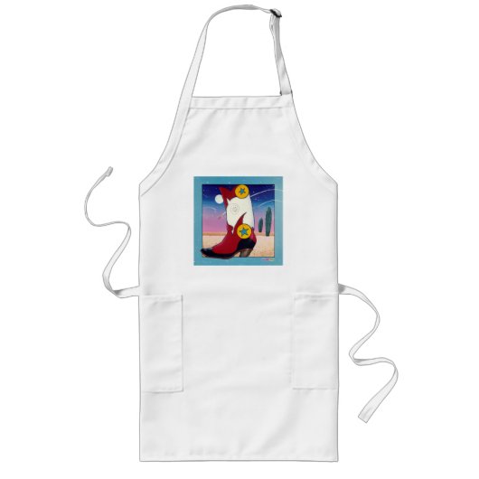 Tablier Long Apron - Boot Cowboy, Tout Habillé (Devant)