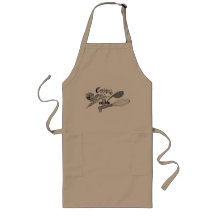 Apron "Cuisine" en chêne - long kaki