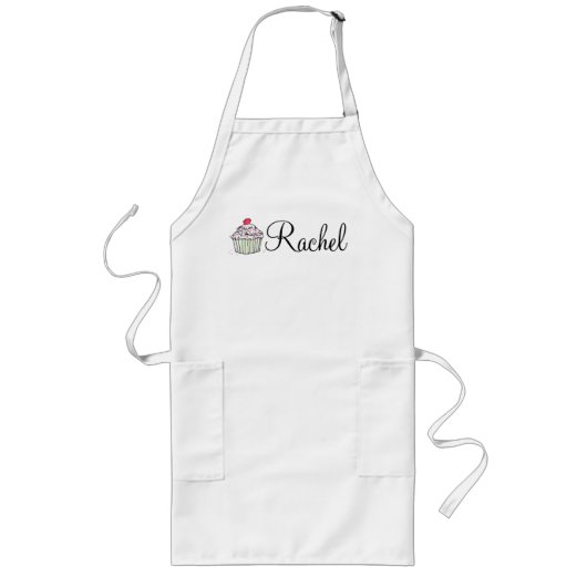 Tablier Long Apron Cupcake de votre nom (Devant)