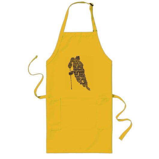 Tablier Long Apron de typographie du joueur de hockey (Devant)