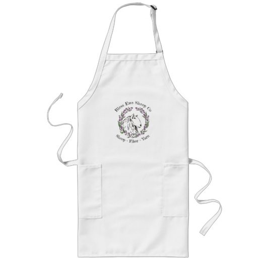 Tablier Long Apron - Logo Lavender Border Leicester (Devant)