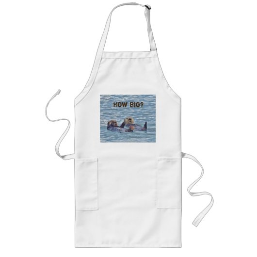 Tablier Long Apron long avec loutres de mer (Devant)