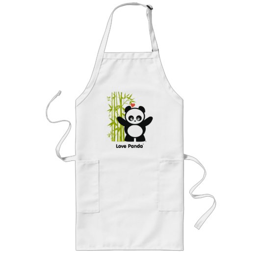 Tablier Long Apron Love Panda® (Devant)
