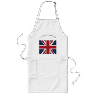 Tablier Long Apron - Union Jack Flag with witty statement...