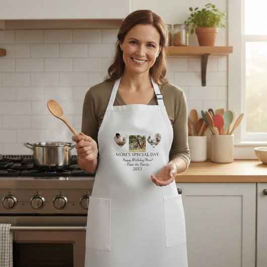 Tablier Long Aprons Birthday Photo Collage, Modern Mother Gift