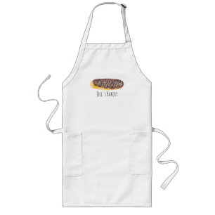 Tablier Long Aquarelle Eclair Donuts Fun Hand Peint