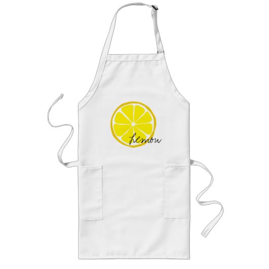 Tablier Long Arpon citron d'été (Devant)