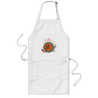 Tablier Long Art de nourriture au curry épicé chaud