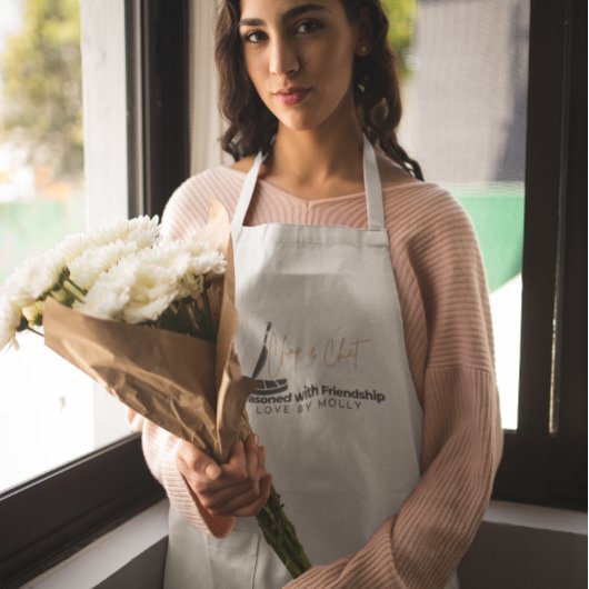 Tablier Long Assaisonné d'amitié Chop et de bavardage