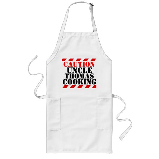 Tablier Long Attention votre nom est cuisine graphique hobby ta (Devant)