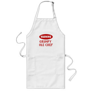 Tablier Long Avertissement personnalisable Grumpy Chef Apron