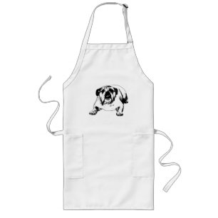 Tablier Long Baiser de chef, approbation du bouledogue