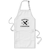 Tablier Long Baking Champion White Kitchen Apron pour Bakers (Devant)