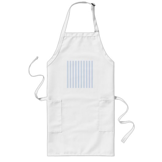 Tablier Long Bandes de bonbons bleu pâle et blanc (Devant)