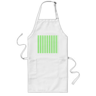 Tablier Long Bandes de bonbons vert et blanc de chaux