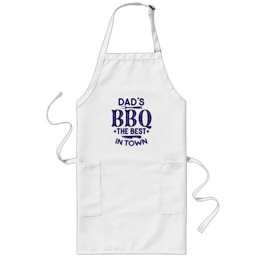Tablier Long BBQ de Papa (personnalisable) (Devant)