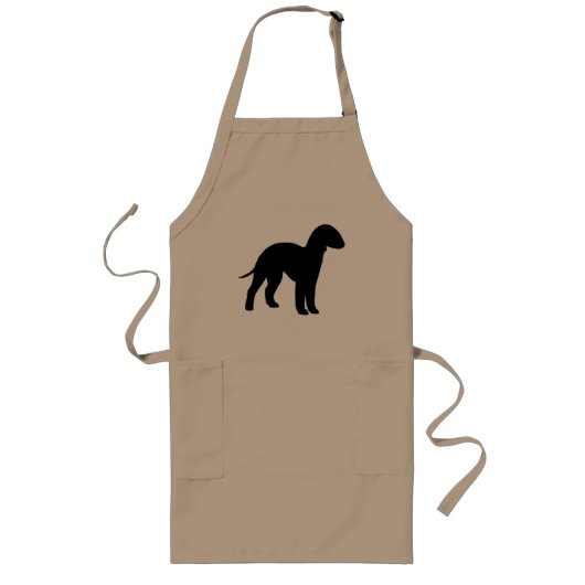 Tablier Long Bedlington Terrier (noir) (Devant)