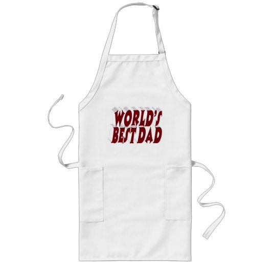 Tablier Long Best Dad burgundy 3d texte (Devant)