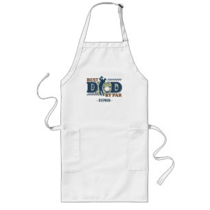 Tablier Long Best Dad By Par - Golf Papa Silhouette Design