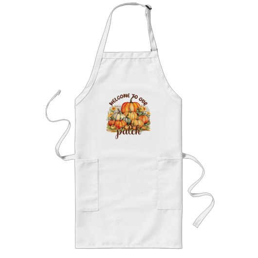 Tablier Long Bienvenue dans notre Patch - Cosy Citrouille Patch (Devant)