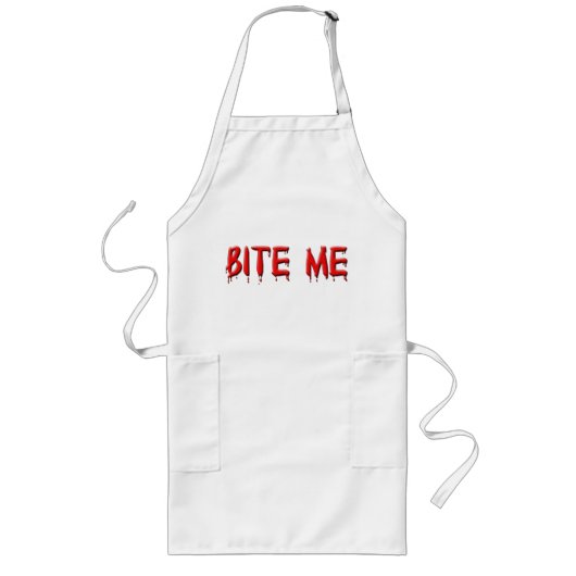 Tablier Long Bite Me Blood Apron (Devant)