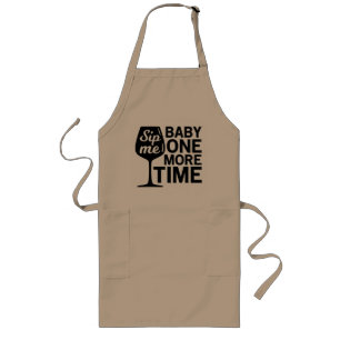 Tablier Long Boire du vin, bébé, encore une fois, cadeau drôle
