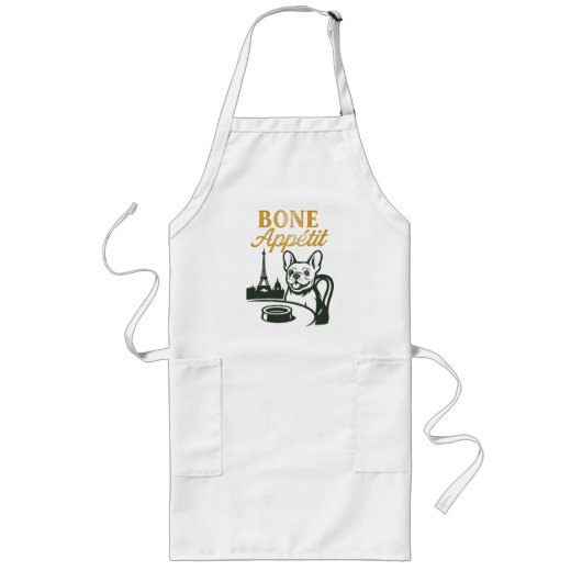 Tablier Long Bone Appétit Frenchie Apron (Devant)