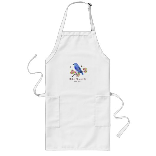 Tablier Long Bonjour Bluebirds Apron (Devant)