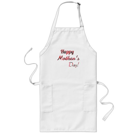 Tablier Long Bonne fête des mères (Devant)